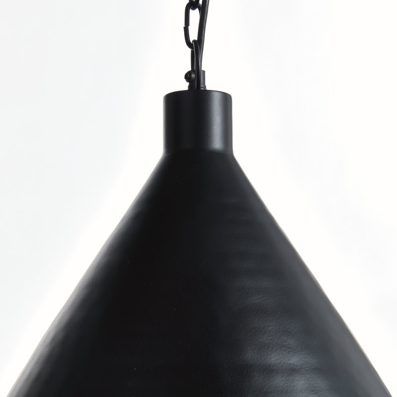 Petit luminaire suspendu Dodger Sophia, Noir mat, H 28,5 po x l 13 po x P 13 po 