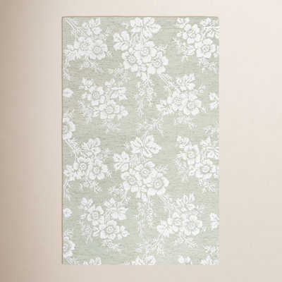 Hand-Tufted Wool Floral Rug