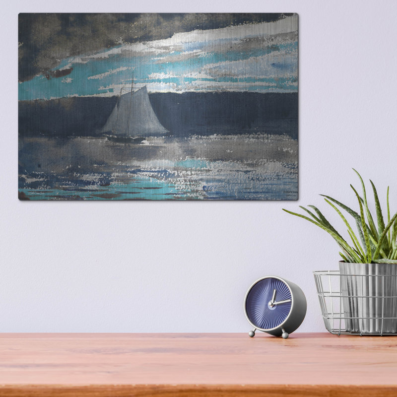 «Schooner At Sunset» par Stellar Design Studio, H 12 po x l 16 po