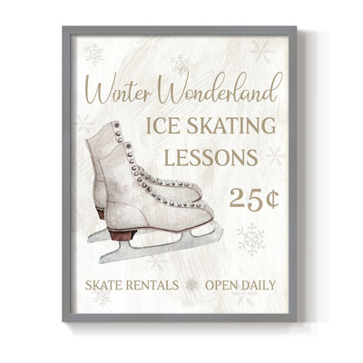 Skate Lessons Framed Print - Solid Wood