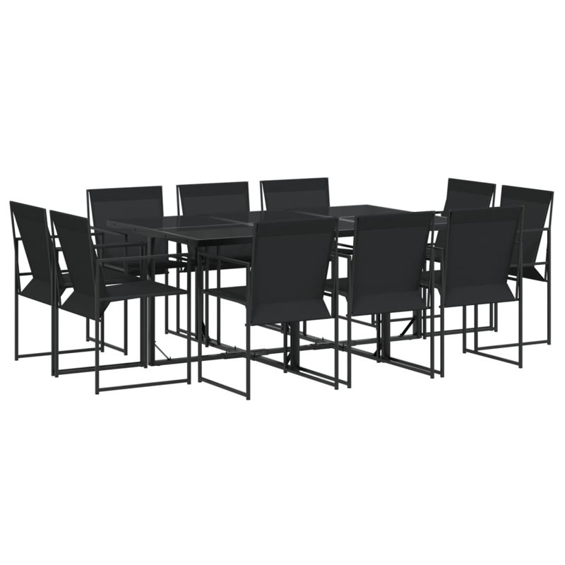  Garden Dining Set Black
