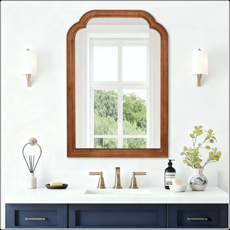 Miroir de coin 20 po x 30 po, Brun jaune, 30 po x 20 po