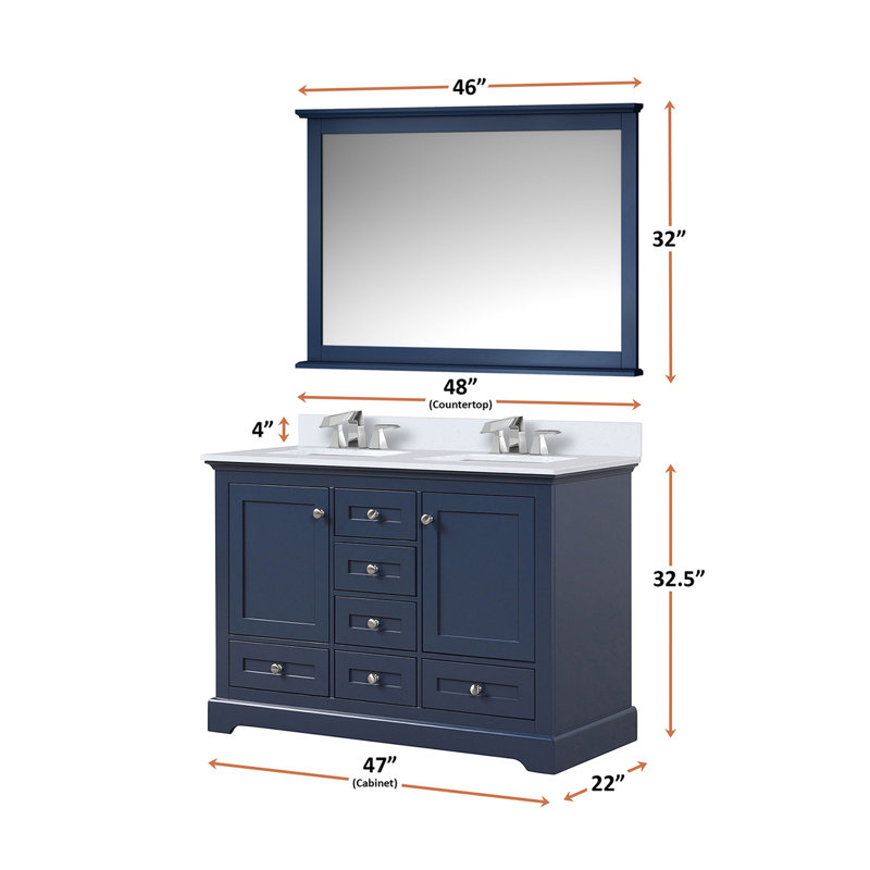 Double Bath Vanity with Quartz Top