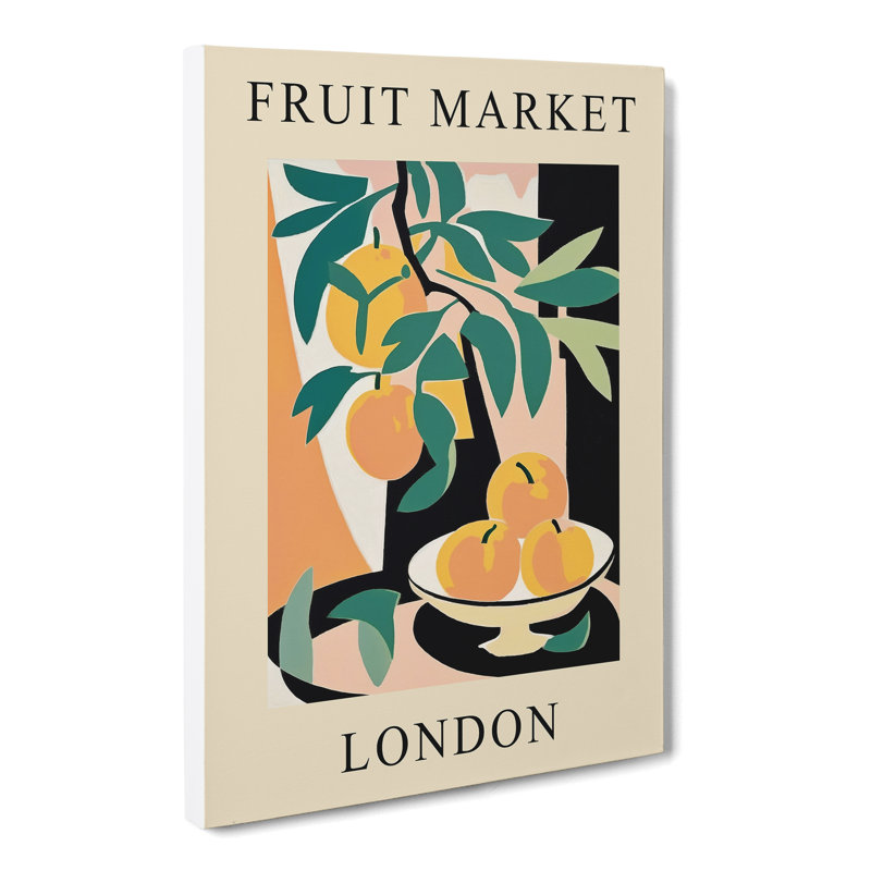 Peach London Fruit Market - Wrapped Canvas, 50cm H x 35cm W x 3cm D