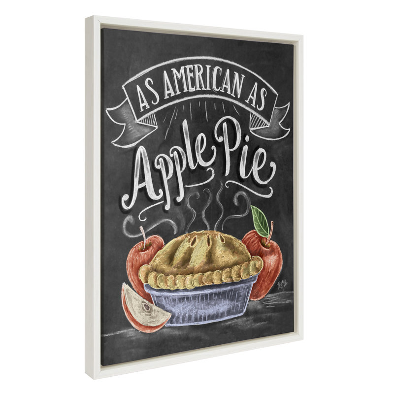 American Apple Pie by Valerie McKeehan of Lily and Val Framed Canvas Wall Art Print