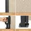 Auvent latéral imperméable et rétractable, intimité pour balcon, jardin, cour, beige, 118 po x 63 po, housse, pièces d'installation en aluminium, imperméable, intimité idéale pour balcon, cadre, guide d'assemblage