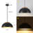 2-Light 15.7" Black Pendant Light with Wooden Accent for Kitchen Island & Dining Room-115989352