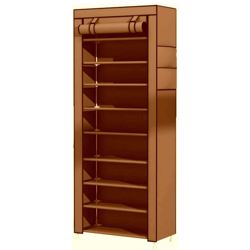 30 Pair Stackable Shoe Rack, Brown