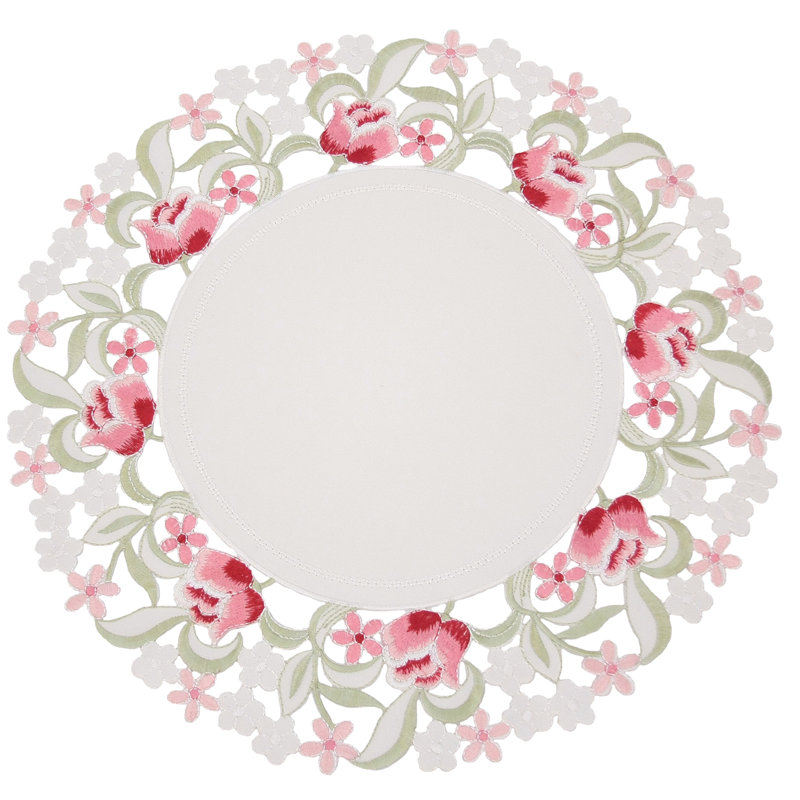 Lennart Polyester Embroidered Round Placemat