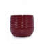Ensemble de pot de fleurs en céramique émaillée faite à la main, 3 tailles, texture nervurée, pour plantes grasses et cactus, intérieur et extérieur, beige brunâtre-951496020