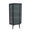Armoire 22,25 po à trois niveaux avec portes en verre trempé et tablettes de rangement-677648652