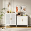 Armoire en métal, blanc, 2 tablettes réglables, fabrication en acier laminé à froid, cadre robuste, pour la maison de bureau, portes pré-installées pour garage de 46,07 lb