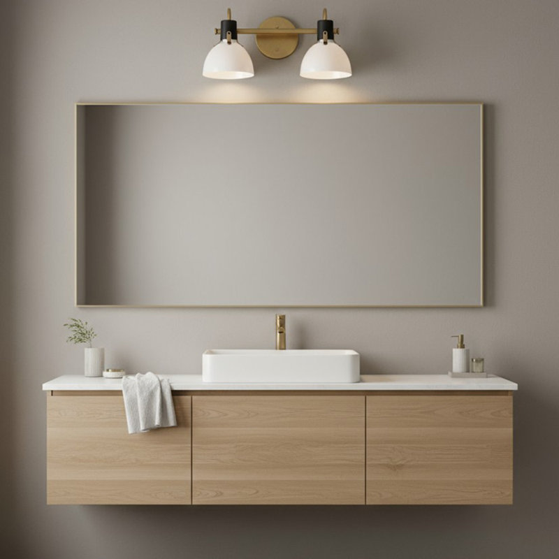Coiffeuse à deux lumières Argo, Laiton héritage