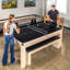 Ensemble de table de billard multi-jeux 3 en 1 avec plateau de salle à manger et tennis de table Gosports - inclus, 7 pi, beige-114225484-122503499