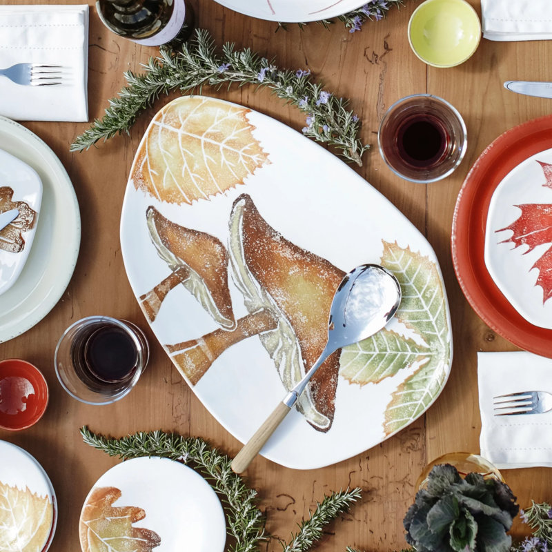 Autunno Terra Bianca Oval Platter