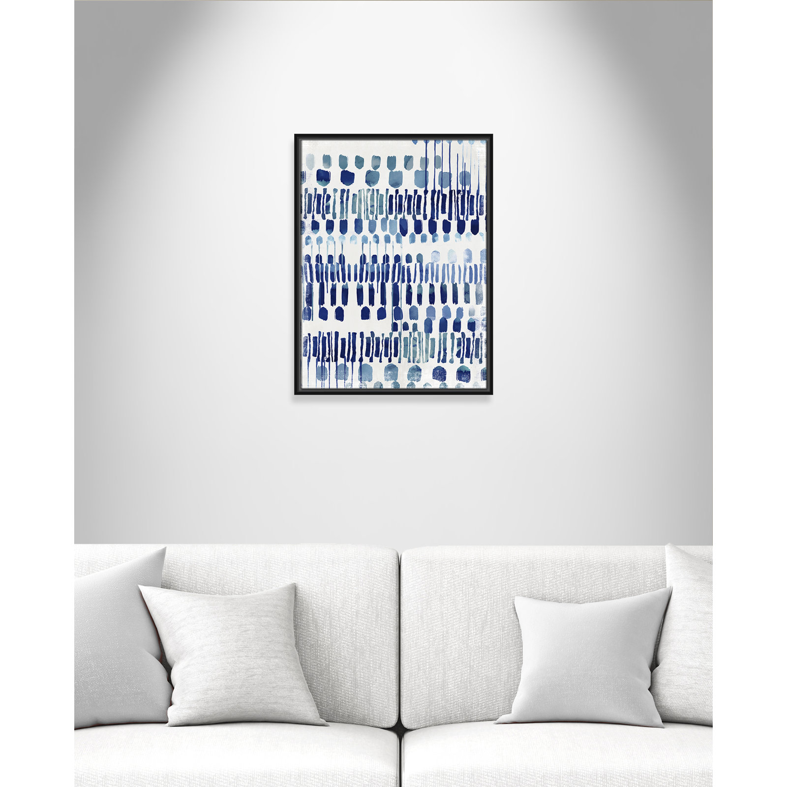 Fynn "Continuously I" Painting by Eva Watts, 25.5" H x 19.5" W x 2" D, Black Framed Canvas, No Matte