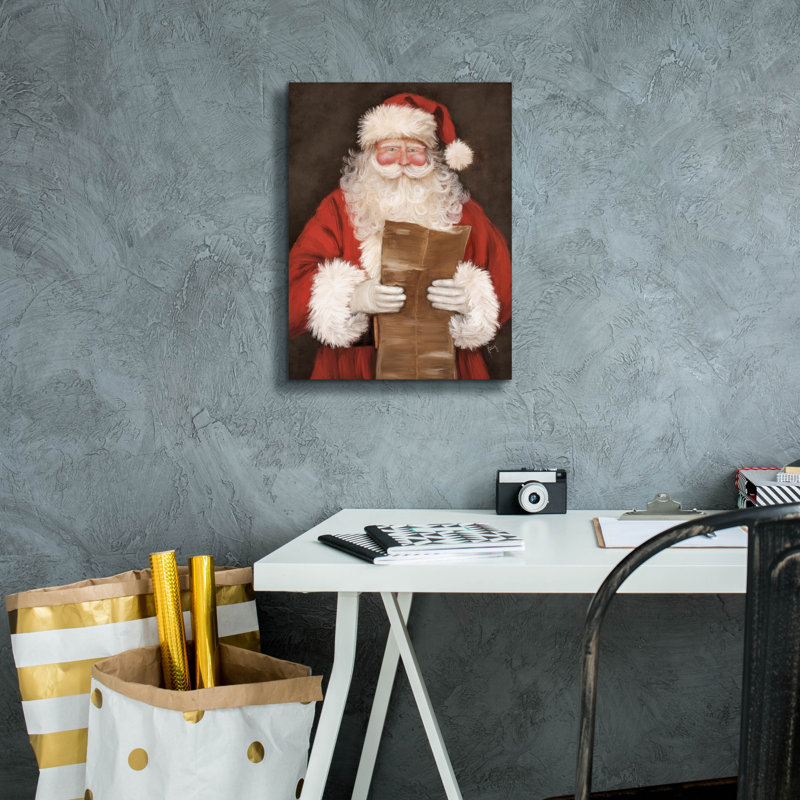 «Checking It Twice Santa» par Ashley Bradley, art mural sur toile