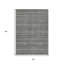 Tapis extérieur lavable rayé gris étain 5 pi x 8 pi