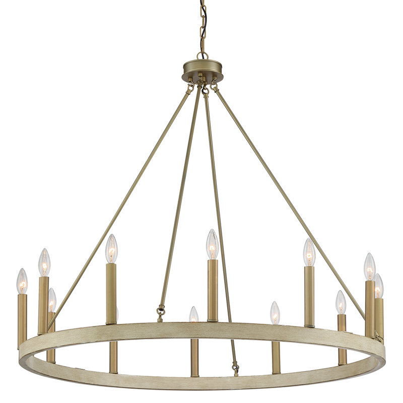 Campo 12-Light Waggon Wheel Chandelier
