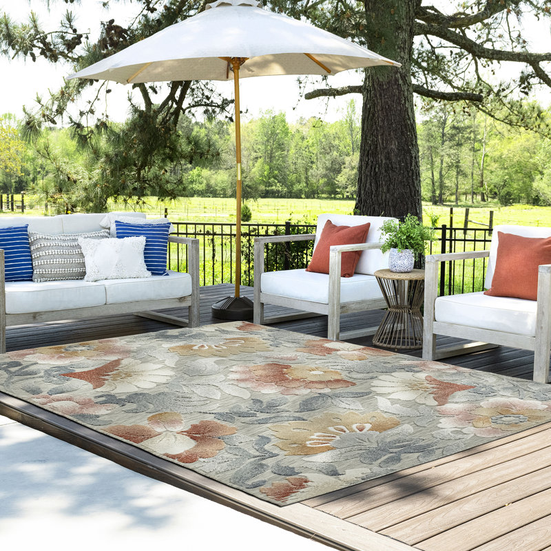 Tapis floral Elaina, Rectangle 8 pi 5 po x 12 pi 2 po
