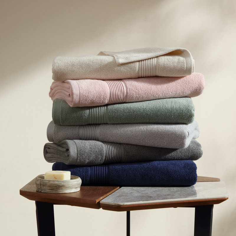 Ensemble de serviettes de bain 2 pièces en coton anti-microbien Supima Sömn, Rose