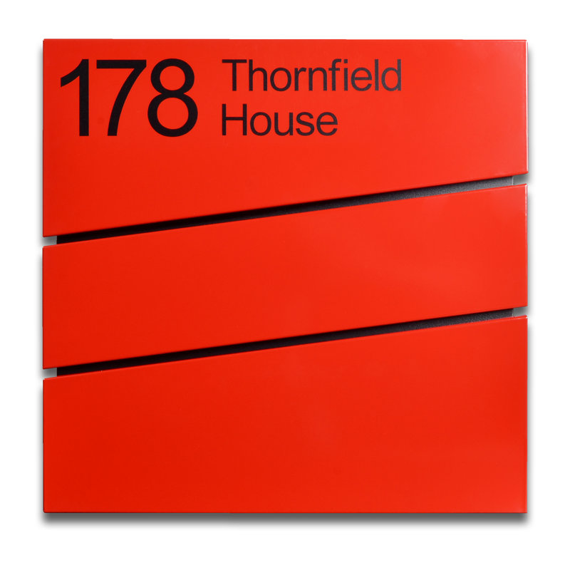 Ayoka Steel Wall Mounted Post Box, Signal Red