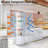 Commercial Refrigerator Display, 215L/7.6 Cu. Ft Display Refrigerator Pastry, Countertop/Floor Refrigerator, Double-Layered Glass Display Refrigerator with Wheels, Led Lights, Auto Defrost
