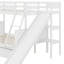 Lit simple superposé au dessus d'un lit double avec 2 tiroirs, glissière, tablettes, échelle-1985240945