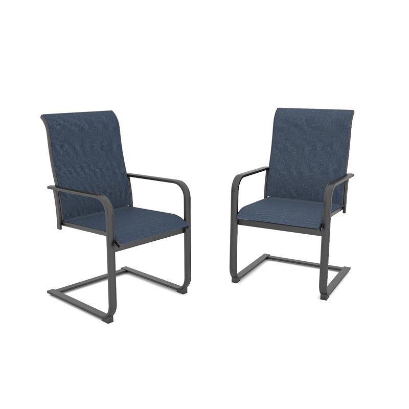 Ensemble de 2 fauteuils de salle à manger C-Spring Motion, Bleu