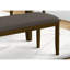 Banc rectangulaire de 44 po de conception transitionnelle avec assise rembourrée en brun et support en bois massif pour un style de vie confortable et élégant