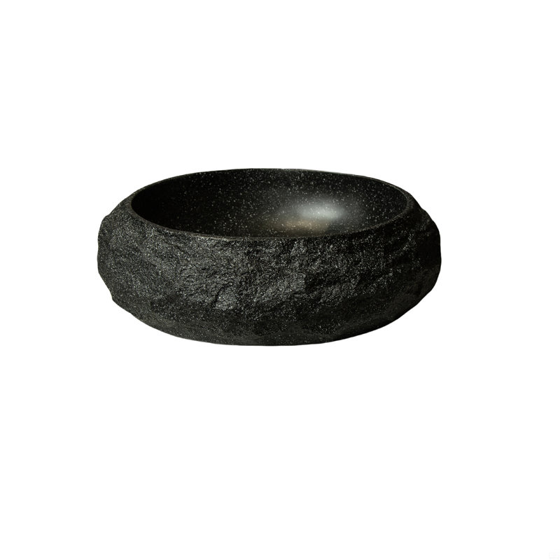 18'' Bathroom Sink, Irregular Oval Resin Vessel Basin With ,NO Faucet