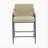 Counter Stool with iron frame-Set of 2-Espresso+Khaki-1622922655