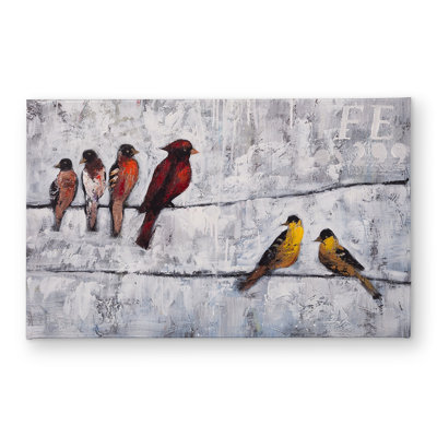 Colorful Birds on Branches Door Mat | Indoor Outdoor Decor