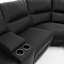 Canapé modulaire inclinable électrique en cuir véritable 6 pièces Aylinne-88634388