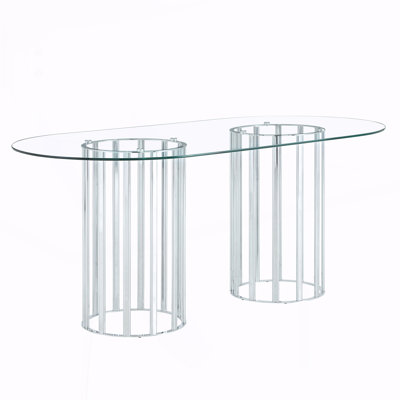 Oval Dining Table, Modern Kitchen Table  for Dining Room, Kitchen