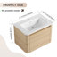 Meuble-lavabo autoportant de 28 pouces avec lavabo intégré, porte à fermeture en douceur et conception en arc