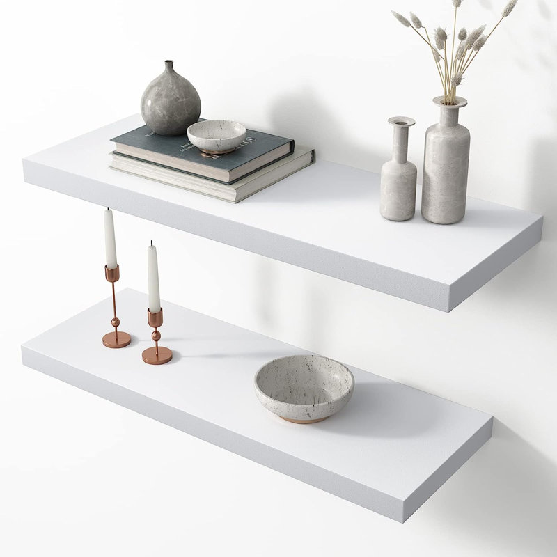 2 Piece Floating Shelf, Black