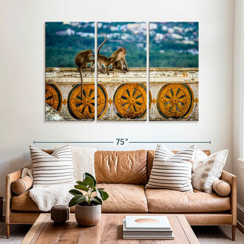 Brampt Thai Monkeys, 42" H x 65" W