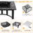 Tashaya Rectangle Steel Wood Burning Smokeless Fire Pit Table with Lid