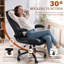 Fauteuil de bureau ergonomique en cuir avec accoudoirs rabattables-2070141065