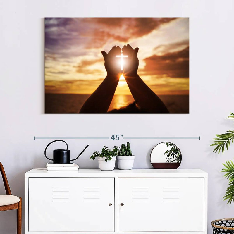 Adella Sunlight Over Cross, 26" H x 39" W
