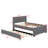 Full Upholstered Platform Bed With Trundle