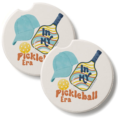 Pickleball Era 2 Pack Stone Car Coasters