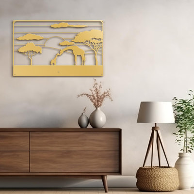 Girafes au coucher du soleil