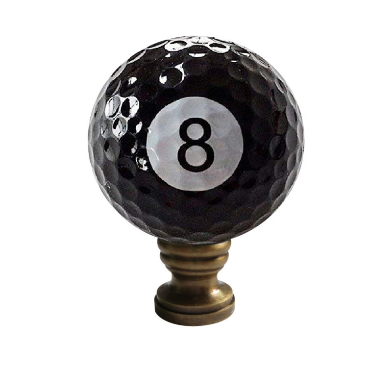 8-Ball Billiard Lamp Finial