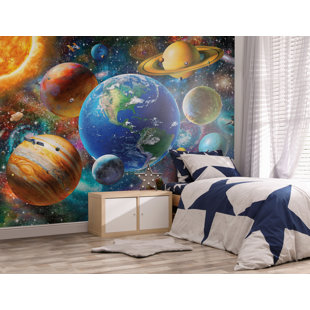 Solar System 2.43m x 3.04m Wall Mural