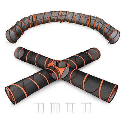 Tunnels d'agilité pour chien, configuration et configuration multi options, 4 tunnels avec section centrale et ancêtres supplémentaires