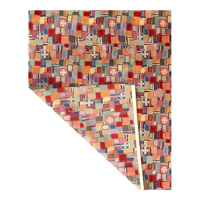 Geometric Area Rug in Red