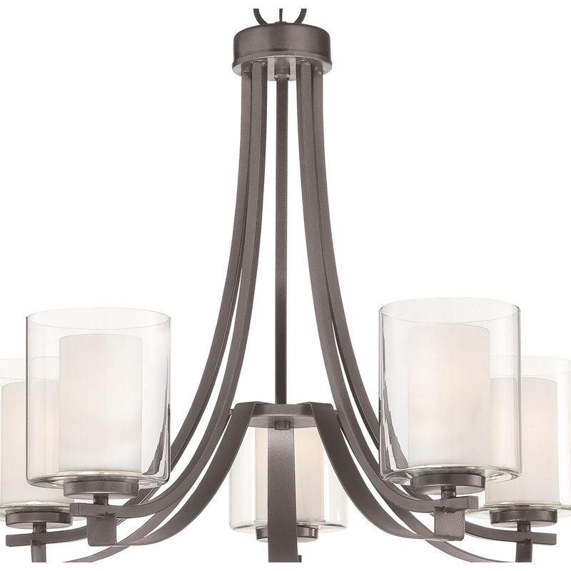 5 - Light Steel Dimmable Chandelier
