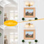 Applique murale moderne en laiton avec abat-jour en verre texturé nuage, luminaire de meuble-lavabo 2 lumières, finition dorée de 18 po de largeur, homologué ETL UL, montage haut / bas